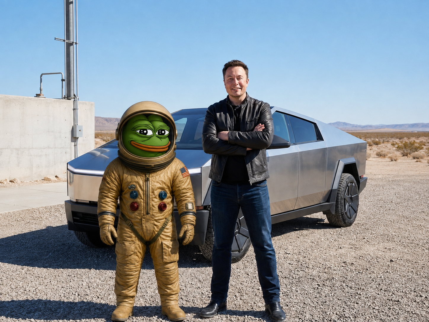PepeCoin crew — astronaut frog on mission